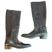 AQUATALIA “Oralie” Brown Riding Boot / Size 8