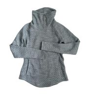 Marmot Grey Quilted Funnel Neck Pullover