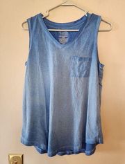 Womens time and tru blue tank top size small