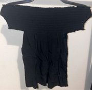 Brandy Melville NWOT  Black Off Shoulder Top One Size