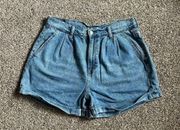 American Eagle  mom shorts denim jean high waisted size 10 blue