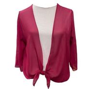 SOFT SURROUNDINGS Womens toe Front Silk Cardigan Raspberry Size Medium