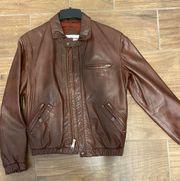 Brown Leather Jacket Bomber Jacket