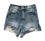 High Waisted Denim Shorts 