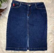 Guess dark denim pencil skirt sz 26