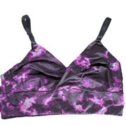 Adore Me Kali Contour Low-Impact Sports Bra Purple and Black Print Size Medium