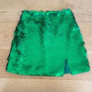 And Other Stories Sequin Mini Skirt in Green