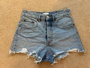 Distressed Denim Shorts