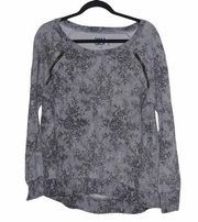 Pam & Gela Floral Lacy Pullover - Size M - EUC