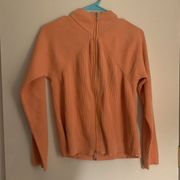 LIZ CLAIBORNE ORANGE ZIP UP Sweater JACKET SIZE LARGE, Brand New!