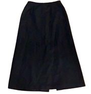 Talbots petite 100% wool black fully lined midi skirt