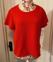 Quilted Orange Crop Top