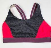 Mondetta Black Purple Neon Pink Activewear Sports Bra Women's Size Medium M