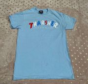 “Tharsher” knock off t shirt light blue size S 