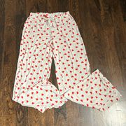 Skims Heart Print Pajama Bottoms