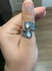 Vintage style moonstone ring size 8 boho