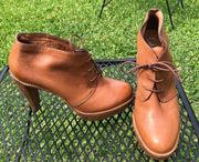 Cole Hann Stephanie Nike Air Chukka Booties Cognac 8.5