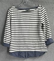 Black/ White Striped Size Small Casual Wear Layer Look Shirt MARKET & SPRUCE EUC