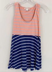 Threads 4 Thought Striped Navy Tank Top