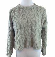 Moon & Maddison chunky knit boxy cropped sweater