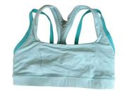 Lululemon Blue Green Sports Bra Strappy Racerback - Women's Size 6