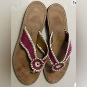 Jack Rogers Pink  leather Sandals size 7