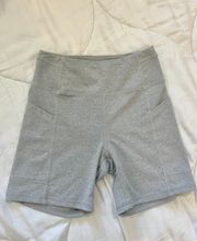 Gray Athletic Biker Shorts 