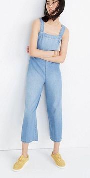 Madewell  denim apron bow-back jumpsuit