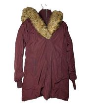 Babaton Aritzia Julian Down Faux Fur Parka Purple Aubergine Medium