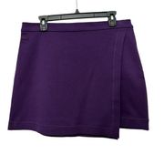 Lacoste Purple Mini Skirt Assymetrical Faux Wrap US Size 8 / EU Size 40 Stretch