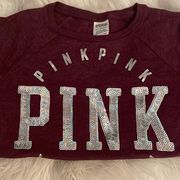 pink t shirt! super cute! size extra small, maroon