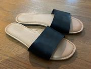 Black & Neutral Sandals Size 7 