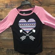 Hybrid Apparel T-shirt with Heart & Arrows