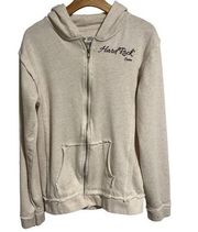 Hard Rock Cafe Cairo Women’s Light  Beige Full Zip Double Sided Hoodie Size XL