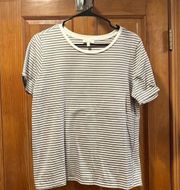 Ella moss striped short sleeve top size large.