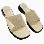 NWOT ~ MOOTSIES TOOTSIES Beige Slides Summer Sandals ~ Women's Size 9 M