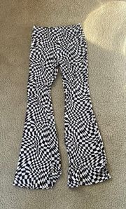 Flare Checkerboard Pants