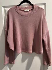 light purple cropped sweater