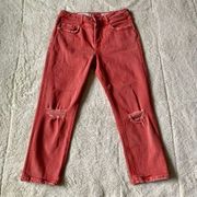 Anthropologie Pilcro & the Letterpress Distressed High Rise Slim Jeans