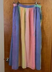 Eloquii Stripe Skirt Pastel Rainbow Colors Ombre NWT Size 14 Flaws PLEASE READ