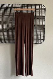 brown ribbed lounge pants