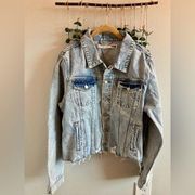 Lovers + Friends Brandon Distressed Raw Hem Jean Jacket in Santa Cruz