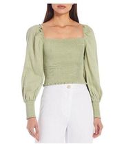 NWT Gianni Bini Sage Green Long Sleeve Crop Top