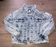 Brand new vintage light washed denim jacket