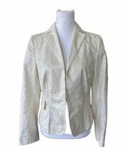 Vtg Akris Punto Blazer Jacket Size 10 Ivory Business Career Formal Elegant