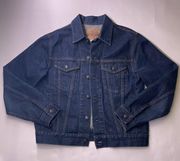 Gap Blue Jeans Trucker Jean Jacket Mens XS Blue Vintage Denim Y2K 90s Dark Wash