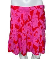 Vineyard Vines Skirt Womens 8 Cuckoo Pink Floral Pintuck Ruffle Flower Preppy