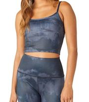 Beyond Yoga Scooped Out Cropped Tank Stellar Blue Cloud Size Medium