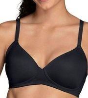 Vanity Fair Size 42B Bra 72267 Beauty Back Side Smoother Wirefree Wireless Black