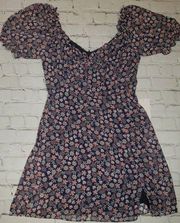 Nwt B.Smart Size 7 Navy Floral Dress